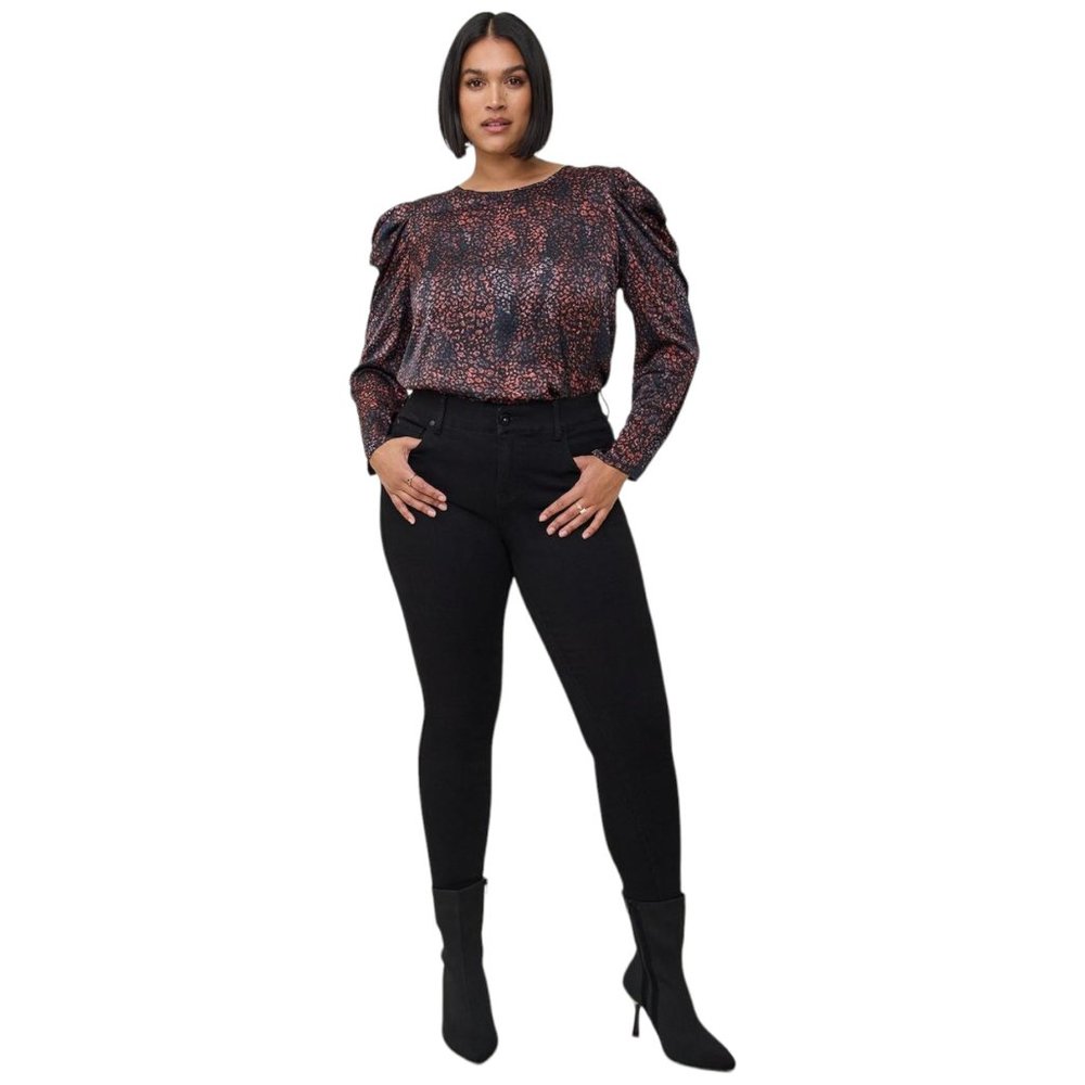 TORRID 3X - Satin Puff Long Sleeve Top Blouse NEW - Picture 4 of 4